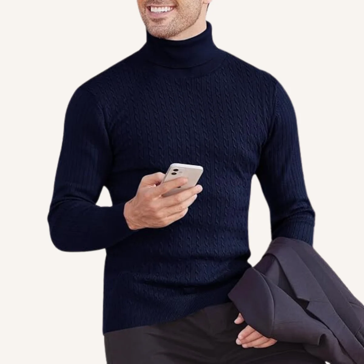 Navy Old Money Turtleneck